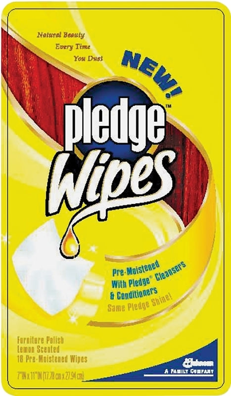 Pledge 72807 Furniture Wipe, White, Liquid, Lemon, Pleasant