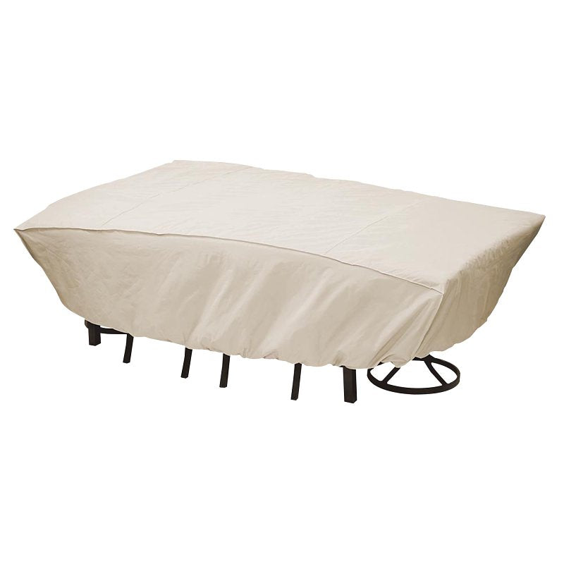 Mr. BAR-B-Q 07837BB Furniture Cover, 8.66 in L, 12.8 in W, 15.95 in H, Elastic, Taupe