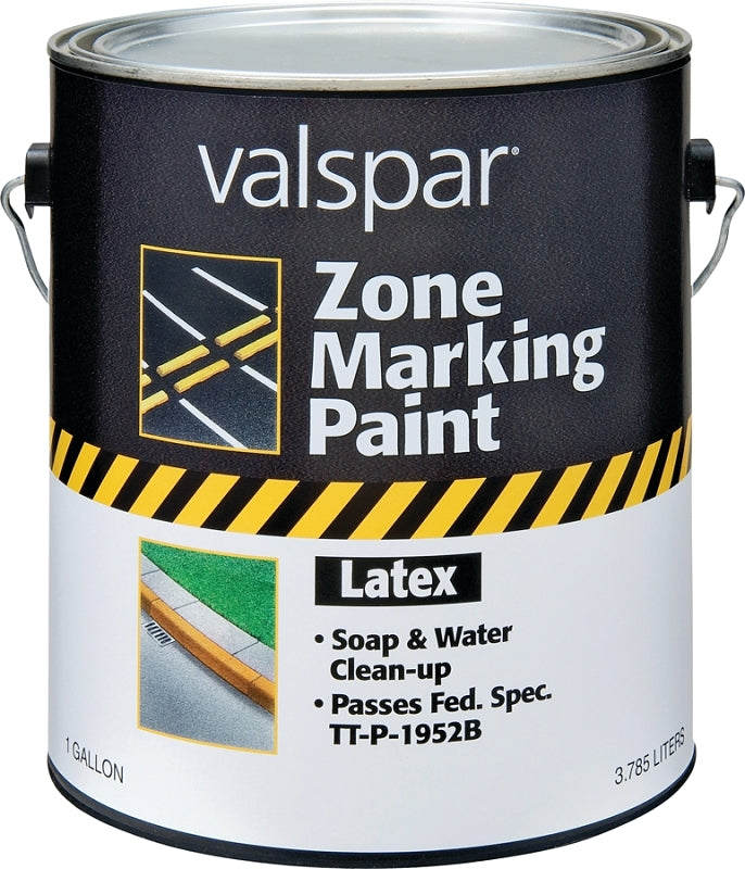 Valspar 024.0000136.007 Field and Zone Marking Paint, Flat, Yellow, 1 gal, Pail