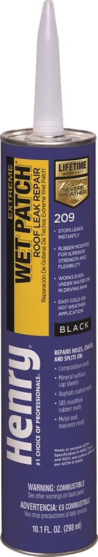 Henry 209XR Series HE209104 Roof Leak Repair, Black, Paste, 11 fl-oz Cartridge