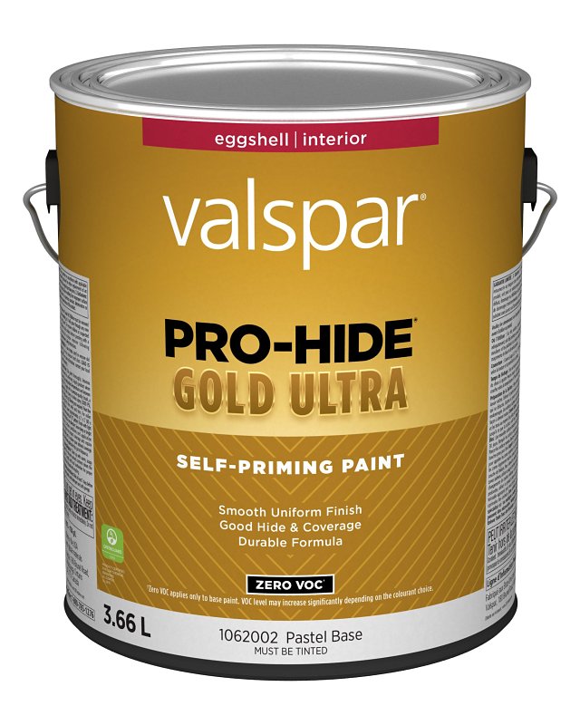 Pro-Hide Gold Ultra 029.1062002.007 Interior Self-Priming Paint, Eggshell, Pastel, 1 gal, 37 sq-m Coverage Area