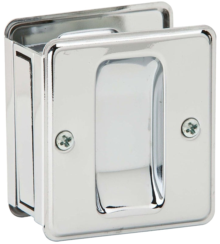 Schlage 990-625 Pocket Door Lock, Metal, Bright Chrome