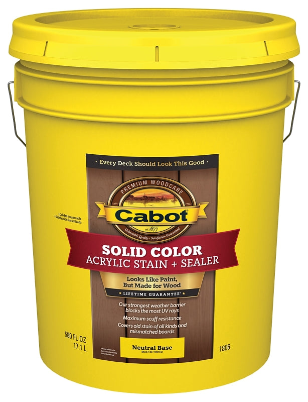 Cabot 1800 Series 140.0001806.008 Decking Stain, 5 gal