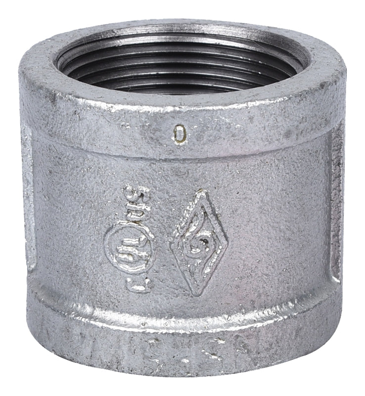 ProSource 21-1 1/2G Pipe Coupling, 1-1/2 in, Threaded, Malleable Steel, SCH 40 Schedule, 300 psi Pressure