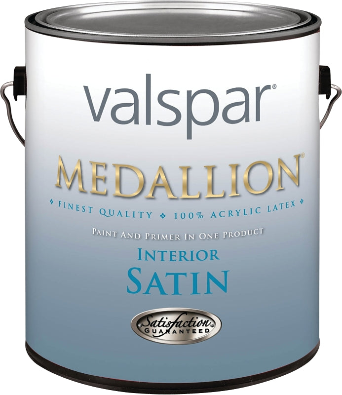 Valspar Medallion 3400 Series 3408-1GAL Interior Paint, Satin Sheen, Pastel, 1 gal, Can, 400 sq-ft Coverage Area