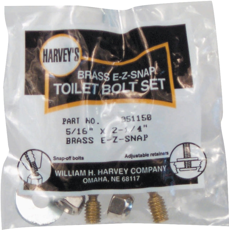 Harvey 051150 Bolt Set, EZ-Snap, Brass