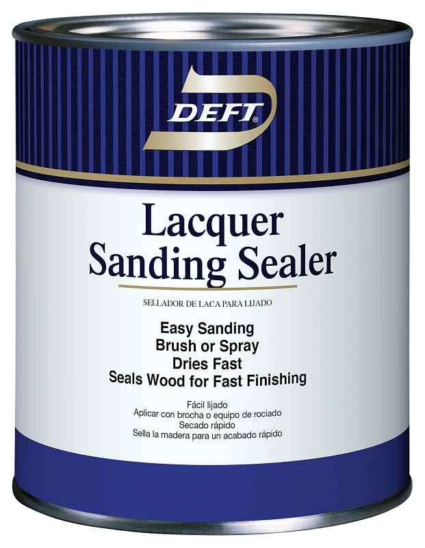 Deft 015-04 Sanding Sealer, Clear, Liquid, 1 qt, Can