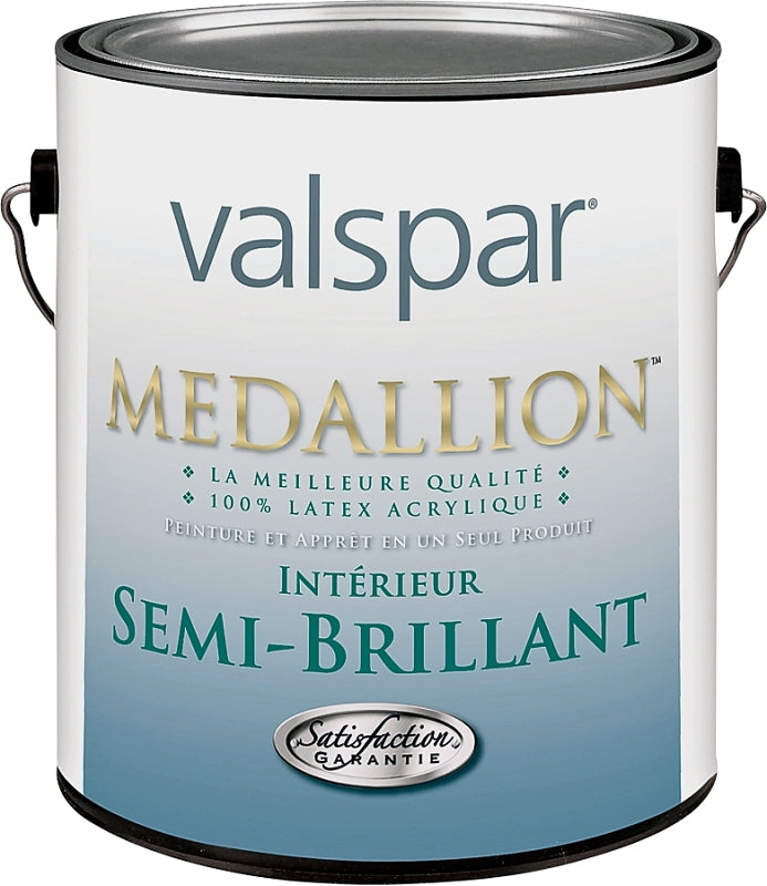 Valspar 24051GAL Interior Paint, Semi-Gloss, Clear, 1 gal, Can, Latex Base