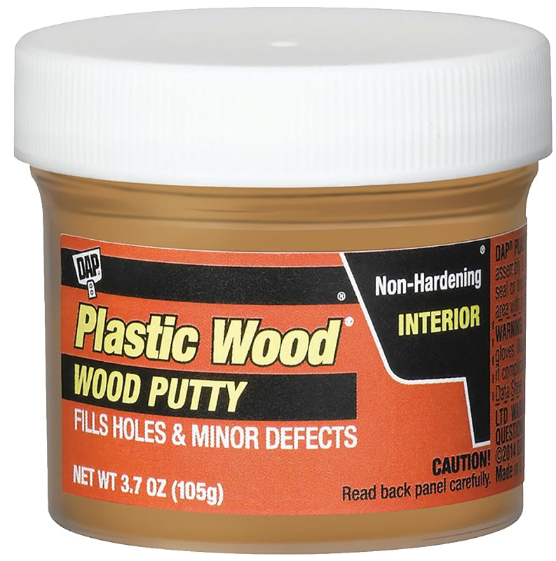 Plastic Wood 7079821276 Wood Putty, Solid, Mild, Pleasant, Natural Oak, 3.7 oz Tub