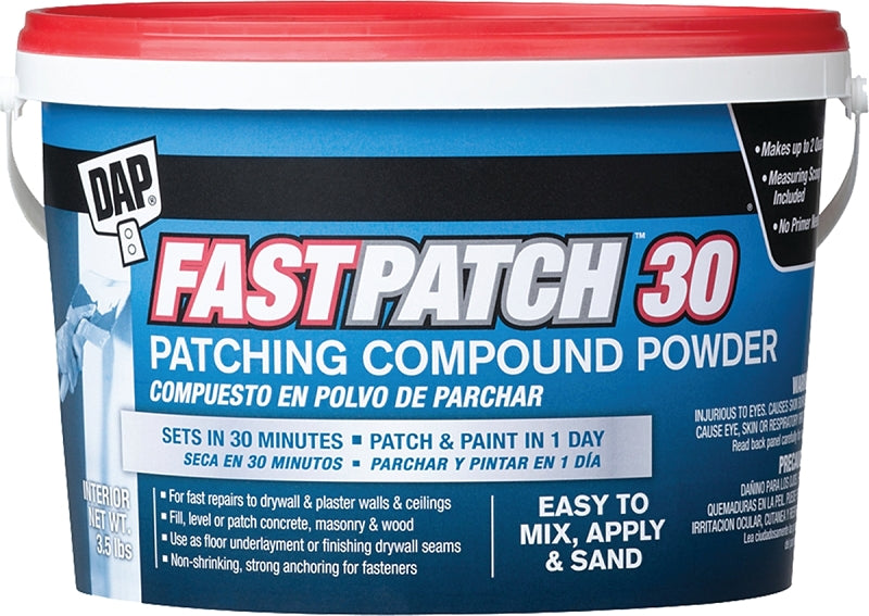 DAP FASTPATCH 58550 Patching Compound, White, 3.5 lb Tub