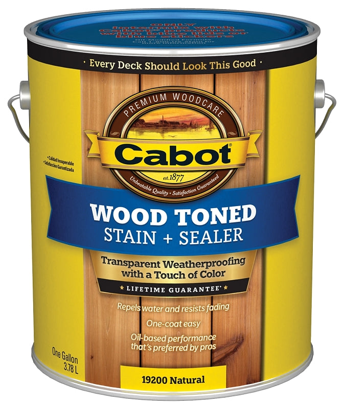 Cabot 140.0019200.007 Deck and Siding Stain, Natural, Liquid, 1 gal