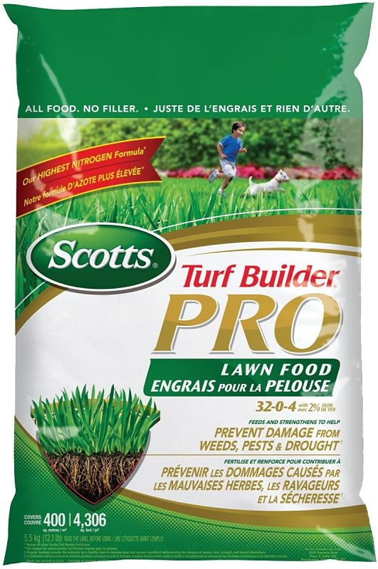 Scotts Turf Builder PRO 1296 Lawn Food, 5.68 kg Bag, 32-0-4 N-P-K Ratio