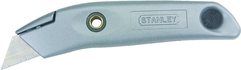 Stanley 10-399 Blade Knife, 2-7/16 in L Blade, 1-1/2 in W Blade, Carbon Steel Blade, Contour-Grip Handle, Gray Handle