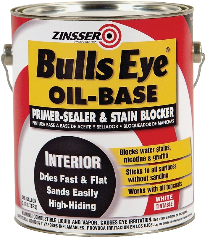 Zinsser 03541 Primer Sealer and Stain Killer, Flat, White, 1 gal