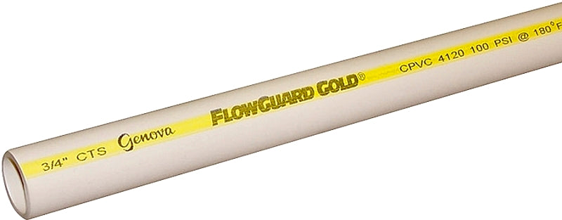 IPEX FlowGuard Series 150104 Tubing, 3/4 in, 10 ft L, Gold