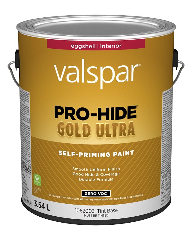 Pro-Hide Gold Ultra 029.1062003.007 Interior Self-Priming Paint, Eggshell, Tint Base, 1 gal, 37 sq-m Coverage Area