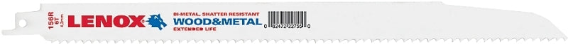 Lenox 22755OSB156R Reciprocating Saw Blade, 3/4 in W, 12 in L, 6 TPI, Bi-Metal Cutting Edge