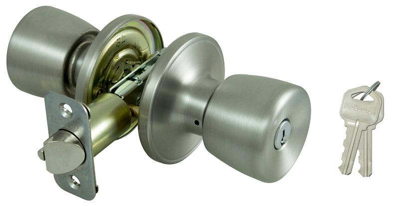 ProSource Entry Knob Lockset, Tulip, SS, KA3 BX PK