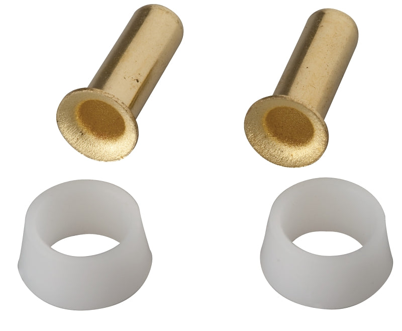 M0560 WHITE/BRASS SLEEVES 1/4I