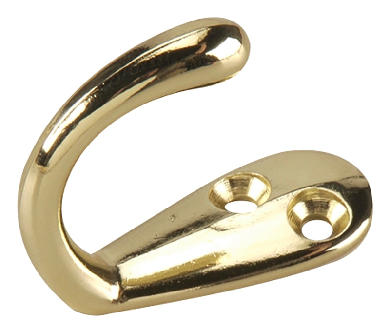 223BR HOOK WRDRB 1-1/2IN BRASS