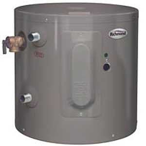 Richmond Essential Series 6EP15-1 Electric Water Heater, 120 V, 2000 W, 15 gal Tank, Wall Mounting