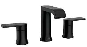 Moen Genta Series 84763BL Bathroom Faucet, 1.2 gpm, 2-Faucet Handle, 3-Faucet Hole, Metal, Matte Black, Lever Handle