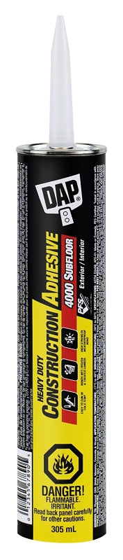 DAP 4000 SUBFLOOR 74881 Construction Adhesive, Tan, 305 mL Cartridge