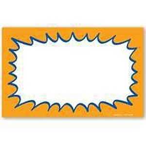 Centurion CZG938 Laser Starburst Sign, Orange Background, 5-1/2 in W x 3-1/2 in H Dimensions