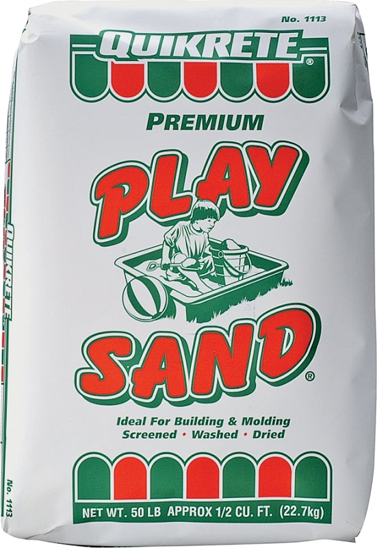 Quikrete 1113-51 Play Sand, Solid, White/Tan, 50 lb Bag