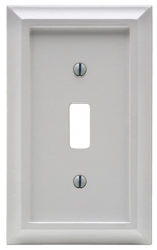 Amerelle 2040TW Wallplate, 1 -Gang, Wood, White