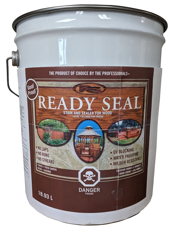 Ready Seal 530C Wood Stain and Sealant, Mahogany, 5 gal