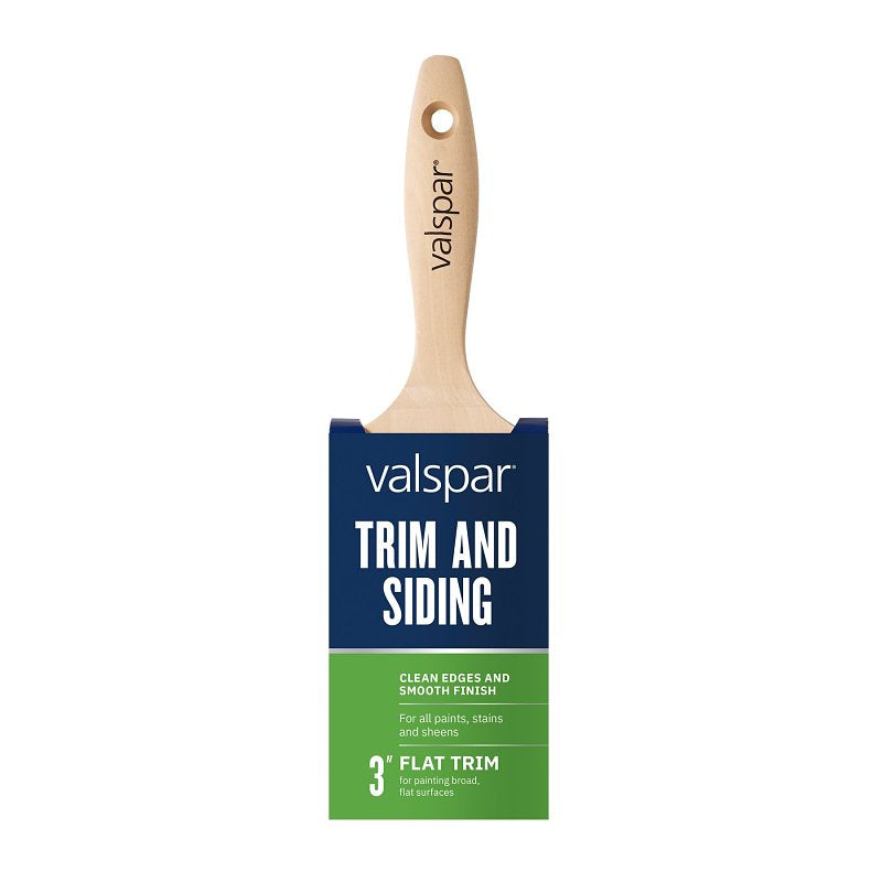 Valspar Trim and Siding 881445300 Flat Paint Brush, 3 in W, Flat Brush, Polyester Bristle