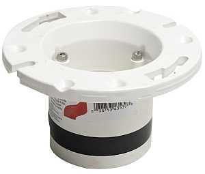 Oatey 43539 Closet Flange, 4 in Connection, PVC, White, For: 4 in Pipes