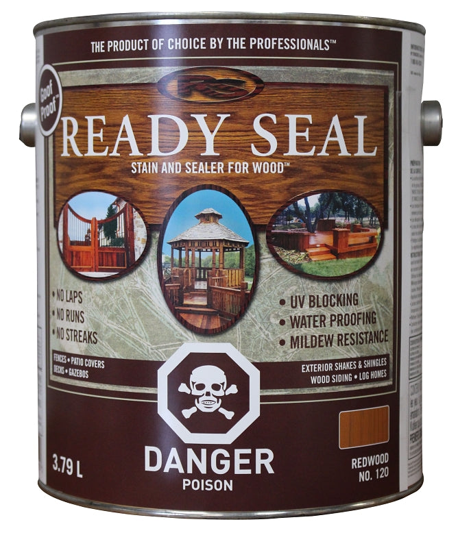 Ready Seal 120C Wood Stain and Sealant, Redwood, 1 gal