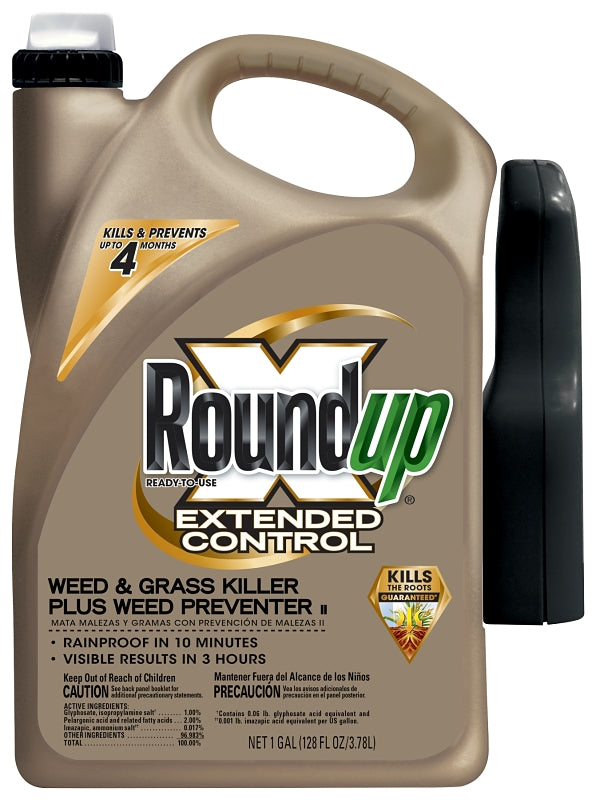 Roundup 5324504 Dual Action Weed and Grass Killer, Liquid, 1 gal