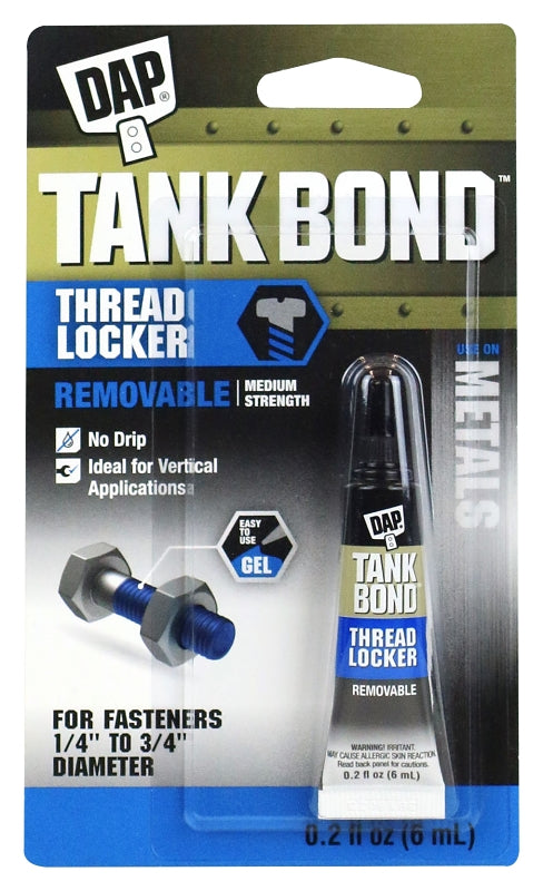 DAP 7079800165 Removable Thread Locker, Blue, Liquid, 0.2 oz Tube