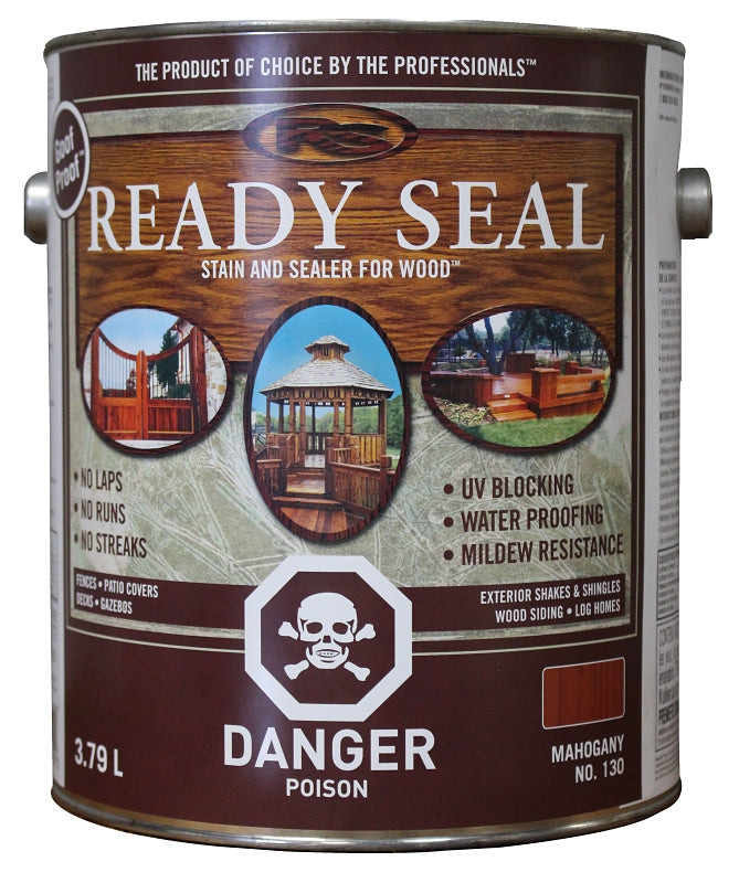 Ready Seal 130C Wood Stain and Sealant, Mahogany, 1 gal