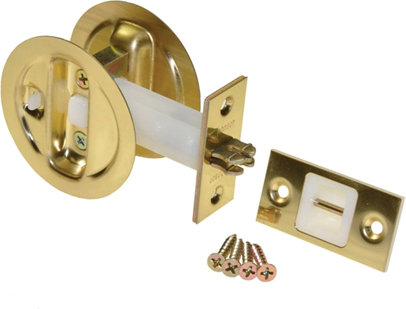 Johnson Hardware 15213PK1 Privacy Lock, US3 Brass, 2-3/8 in Backset