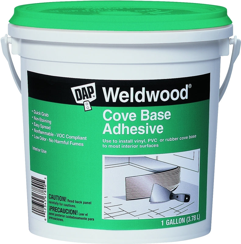 Weldwood 25054 Cove Base Adhesive, Off-White, 1 gal, Can