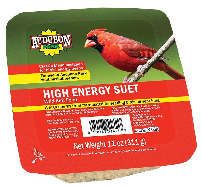 Audubon Park 13065 Wild Bird Food, Suet, 11 oz Box