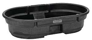 Rubbermaid FG424300BLA Stock Tank, 50 gal Capacity, Plastic, Black