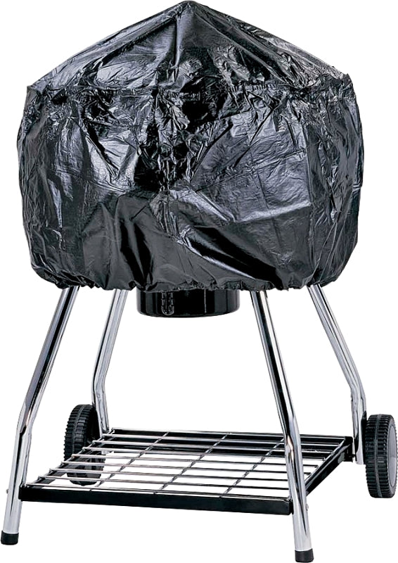 Omaha Grill Cover, 29 in W, 18 in H, Vinyl, Black