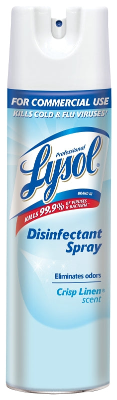 Lysol 74828 Disinfectant, 19 oz, Liquid, Crisp Linen, Clear/Water White