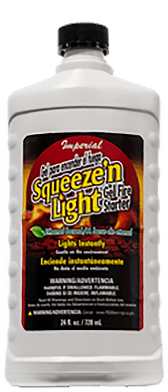 Imperial Squeez'n Light KK0343 Fire Starter, Viscous Gel, 24 oz