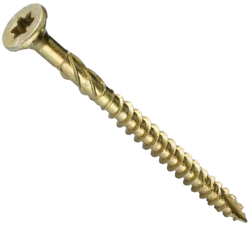 GRK Fasteners R4 96089 Screw, #12 Thread, 5-5/8 in L, W-Cut Thread, Countersunk Head, Star Drive, Steel, 50 PK