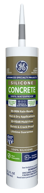 GE GE5020 Sealant, Light Gray, 10.1 oz Tube