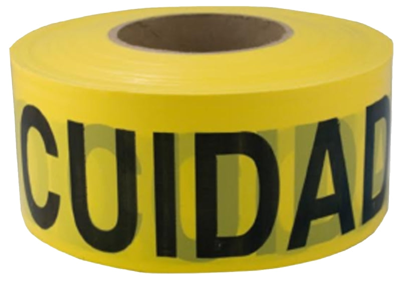 CH Hanson 16002 Barricade Safety Tape, 1000 ft L, 3 in W, Yellow, Polyethylene