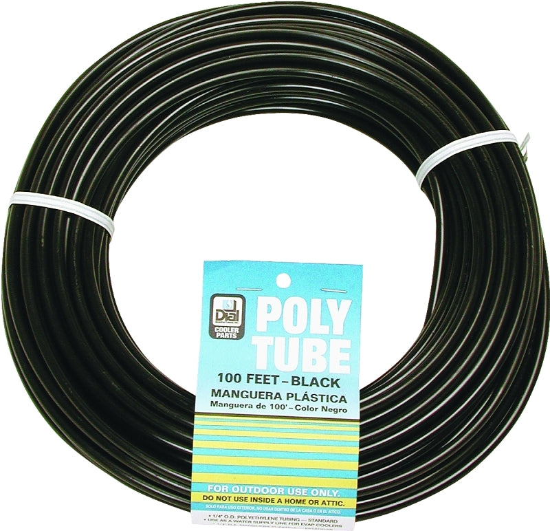 Dial 4321 Cooler Tubing, Polyethylene, Black, For: Evaporative Cooler Purge Systems