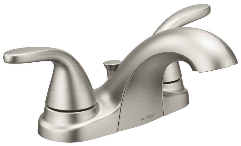 Moen Adler 84603SRN Bathroom Faucet, 2-Faucet Handle, 2-9/16 in H Spout, Metal, Brushed Nickel