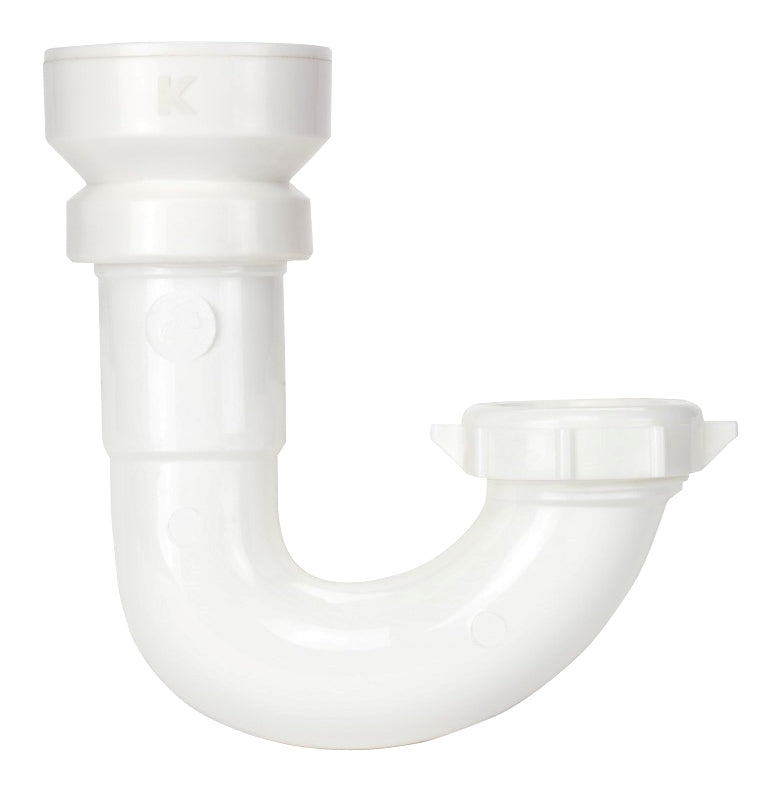 Insta-Plumb 10400QLK J-Bend, Plastic, White